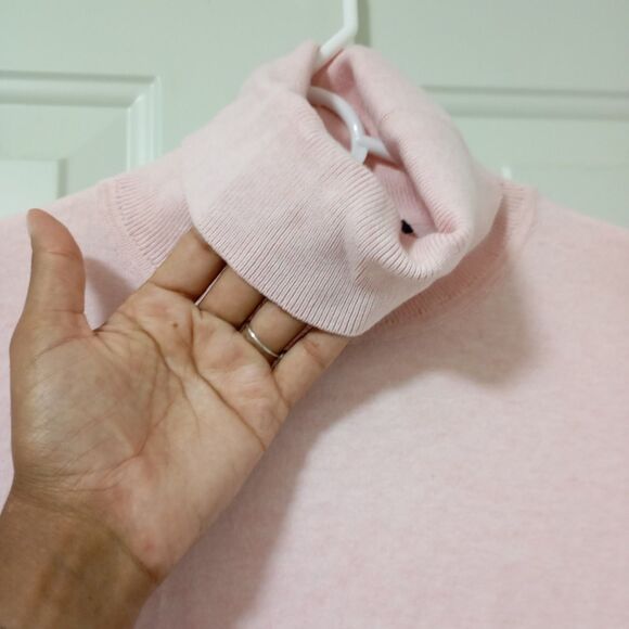 Tommy Hilfiger Jumper Womens M light pink Roll Neck Pullover long sleeve - Picture 5 of 13